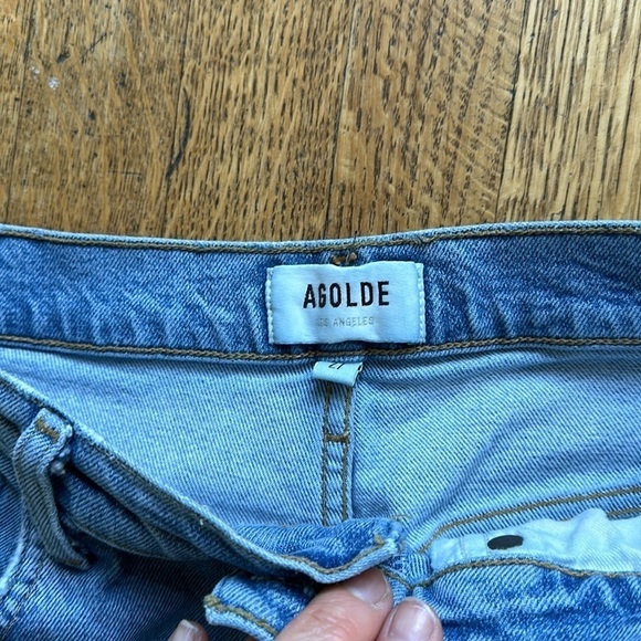 AGOLDE Riley High Rise Straight Crop Jean Size 27 in volt - Picture 5 of 13
